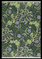 Design di carta da parati con alghe, stampato da John Henry Dearle, 1901