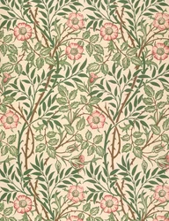 «Sweet Briar», disegno per carta da parati, stampato da John Henry Dearle (1860-1932), 1917