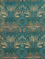 Disegno tessile di William Morris Peacock and Dragon, c.1880 (stampa a blocchi di legno)