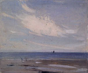Scena di costa (Olio su tela su tavola)