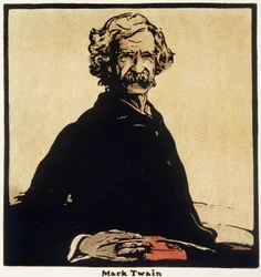 Ritratto di Mark Twain (1835-1910) Scrittore americano