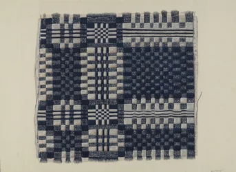 Tessuto blu e bianco, c. 1937
