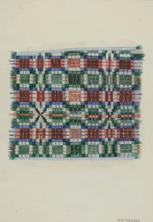 Coperta tessuta a mano, c. 1937