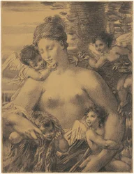 Nudo con Cherubini