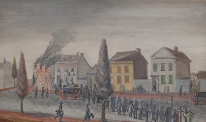 Combattere un incendio, 1870s