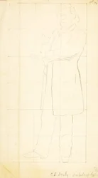 Uomo in piedi, gesticolante