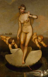 Venere guida Enea e i Troiani alla riva latina