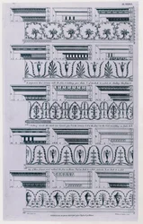 Progetti per Cornici pubblicati nel 1788 da William Pain (c.1730-c.1790). Incisione in bianco e nero del 1783