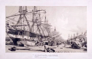 Docks delle Indie Occidentali, Poplar, Londra, 1830