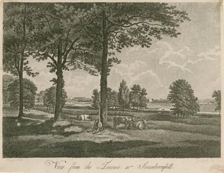 Vista dalla terrazza di Strawberry Hill, Londra