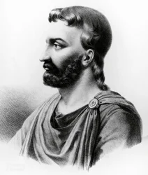 Ritratto di Aulo Cornelio Celso (25 a.C.-50 d.C.), scrittore latino, enciclopedista e medico romano, incisione del XIX secolo
