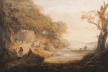 La fornace di calce a Crabtree di fronte a Saltram, Devon