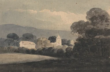 Paesaggio con una Chiesa tra gli Alberi