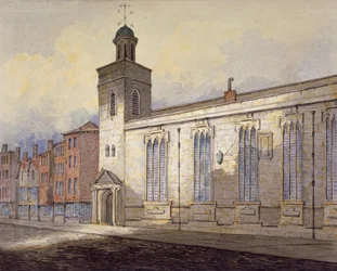 Veduta della meridiana di St Katherine Cree, City of London, c1815
