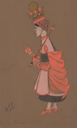 Costume della Regina Rossa per Alice nel Paese delle Meraviglie, 1915