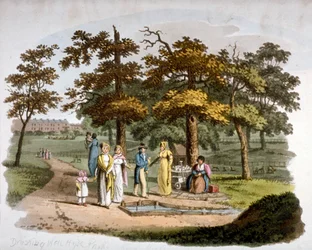 Vista di un pozzo, Hyde Park, Westminster, Londra, 1812