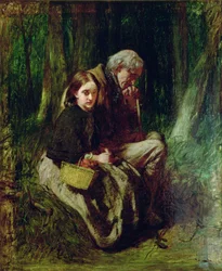 La piccola Nell e suo nonno nel bosco