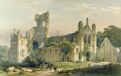 Abbazia di Kirkstall, vista da nord-ovest. - Da 