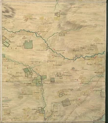 Mappa di Roy 19/3f: Area intorno a Colliston, in Forfarshire (o Angus), dal Roy Military Survey of Scotland
