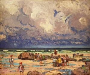Bambini sulla Spiaggia, c.1910