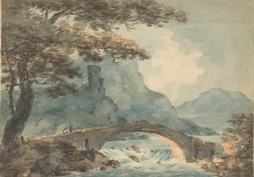 Due uomini su un ponte