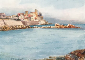Antibes da ovest (litografia a colori)