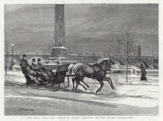 Gelo tardivo - il Principe di Galles in slitta sull