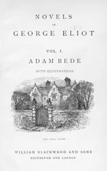 Pagina del titolo di Adam Bede di George Eliot, da un