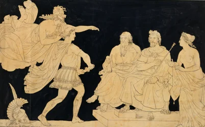 Achille trattenuto da Minerva dall