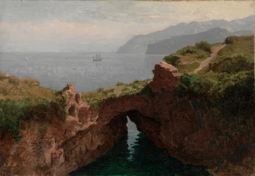 Arco naturale, Capri, 1856