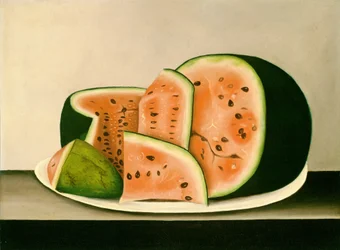 Anguria su un piatto, metà del XIX secolo (olio su tela)