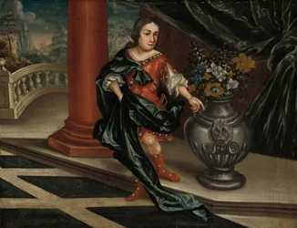 Giovane su una terrazza, 1730 circa (olio su tela)