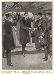 Partenza di Mr Chamberlain per il Sudafrica, imbarco sulla Good Hope