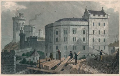 Estremità orientale del Bridewell e casa del governatore della prigione, Edimburgo, 1829