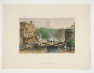 Lockport, Canale Erie, illustrazione per Nathaniel Parker Willis