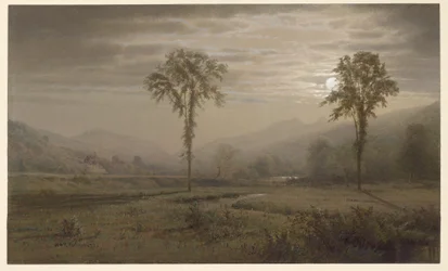 Chiaro di luna sul Monte Lafayette, New Hampshire