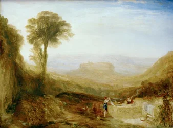 Veduta di Orvieto, dipinta a Roma
