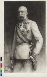 Francesco Giuseppe I in uniforme di gala di un feldmaresciallo