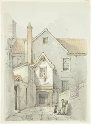 Vecchia casa precedentemente situata vicino alla Cattedrale di Bristol