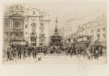 Set di Londra: Piccadilly Circus con il Criterion Theatre