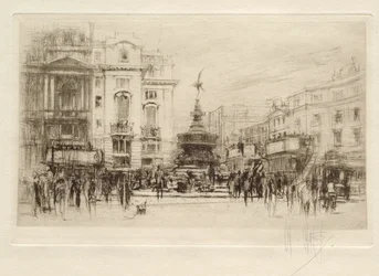 Piccadilly Circus, vista verso Lower Regent Street, con il Criterion Theatre sullo sfondo