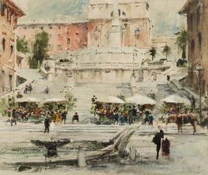 Roma: Piazza di Spagna, 1909