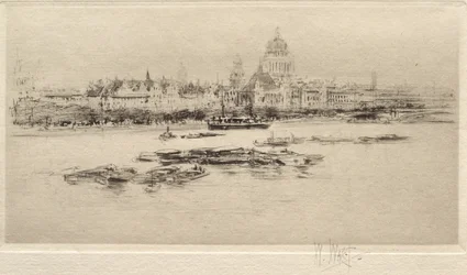 Il Tamigi da Waterloo - Veduta verso la cattedrale di San Paolo
