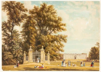 Ingresso al viale da Clare Hall Piece, Cambridge