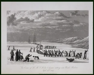 Gli equipaggi della H.M.S. Hecla e Griper che tagliano nel porto invernale, 26 settembre 1819, da 
