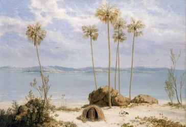Veduta del gruppo di isole Edward Pellew, nel Golfo di Carpenteria (Australia), Territori del Nord, dicembre 1802, durante la spedizione di Matthew Flinders (1774-1814) sull