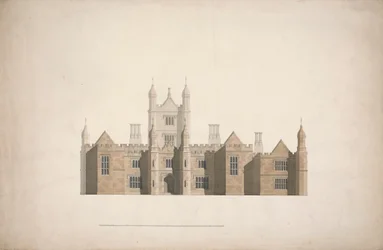 Elevazione di un progetto proposto per i college di Cambridge