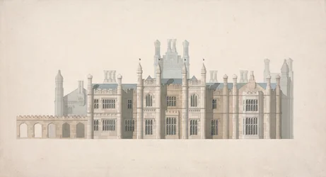 Elevazione di un progetto per i college di Cambridge
