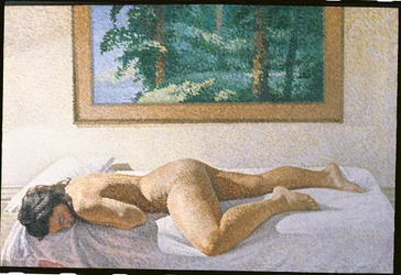 Nudo con paesaggio