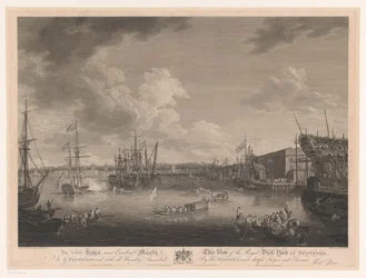 Veduta del cantiere navale di Deptford